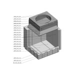 Šamotová komora komplet KV DYNAMIC L 3G S 55.44.42.21  